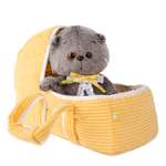 Мягкая игрушка BUDI BASA Кот Басик BABY в люльке 20 см BB001