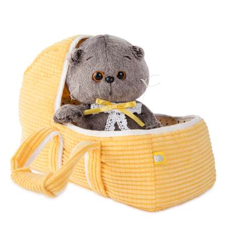 Мягкая игрушка BUDI BASA Кот Басик BABY в люльке 20 см BB001