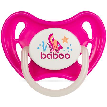 Соска Baboo Sealife ночная c 6месяцев Розовый