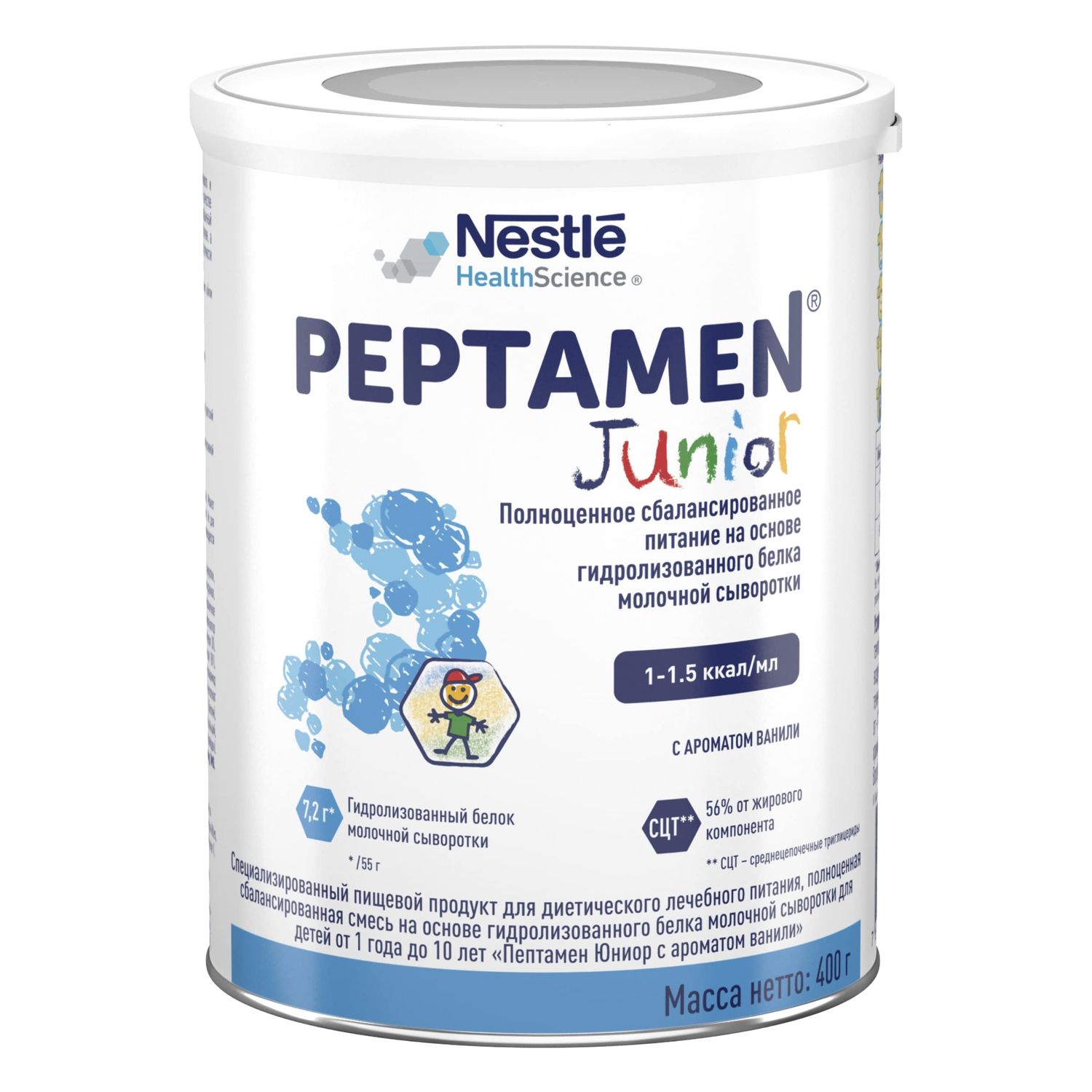 Смесь Nestle Peptamen Junior 400г с 1года купить по цене 1762 ₽ в  интернет-магазине Детский мир