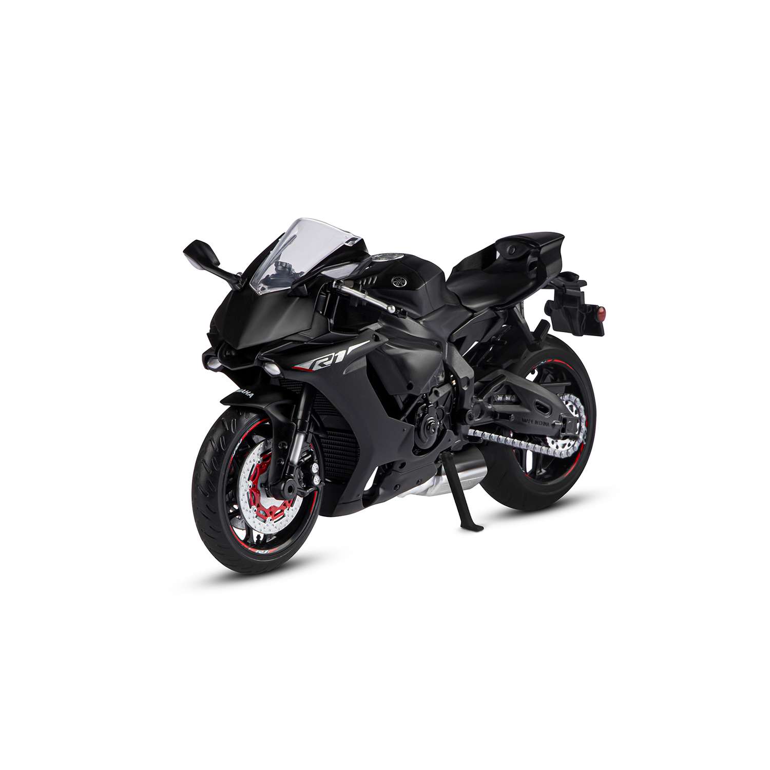 Мотоцикл металлический АВТОпанорама 1:12 Yamaha YZF-R1 черный свободный ход колес JB1251603 - фото 7