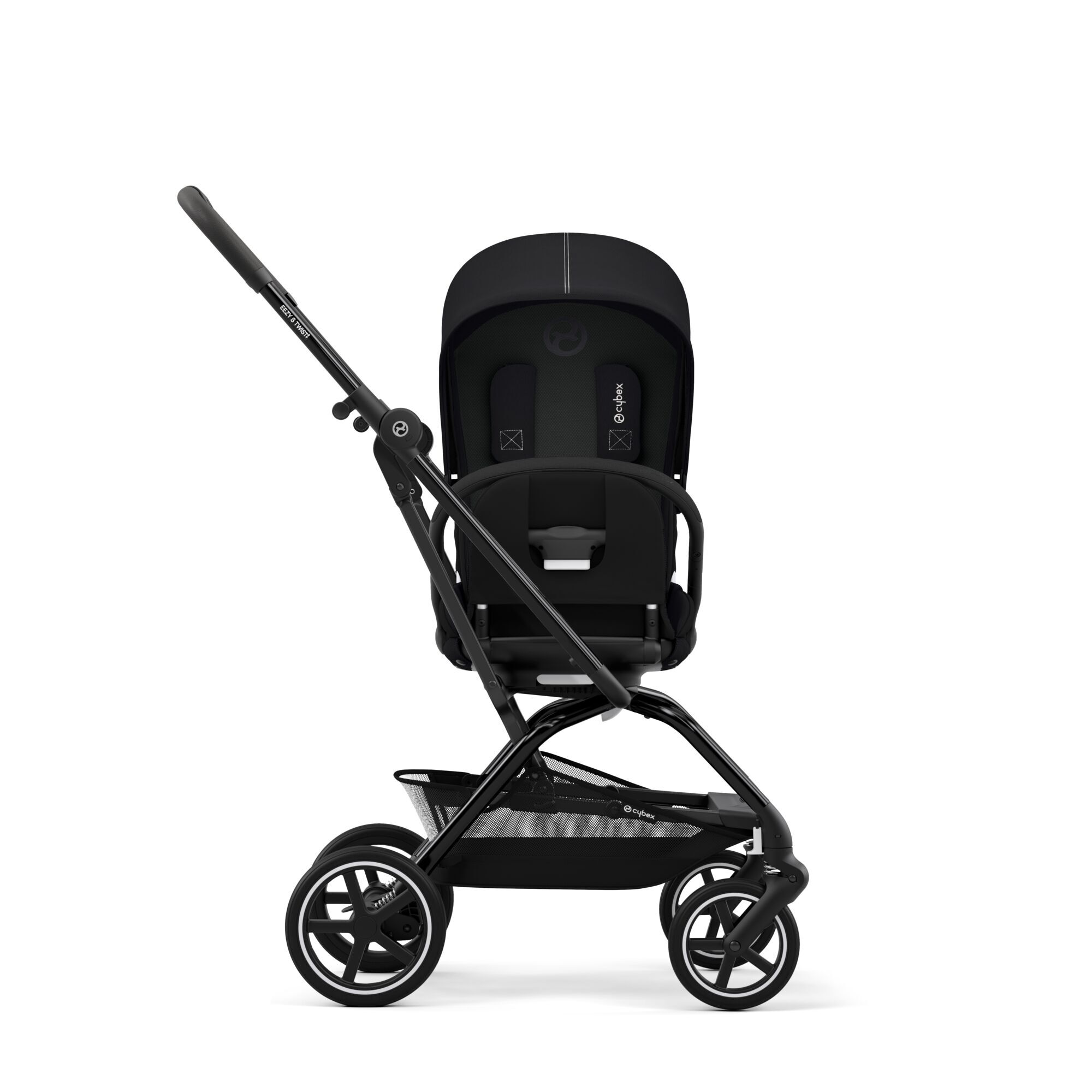 Коляская детская Cybex Eezy S Twist+ 2 BLK Moon Black с бампером - фото 4