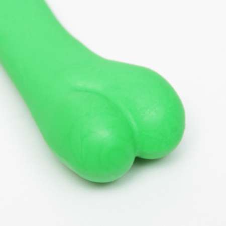 Игрушка Пижон жевательная «Косточка классическая» TPR 12.3 см зелёная