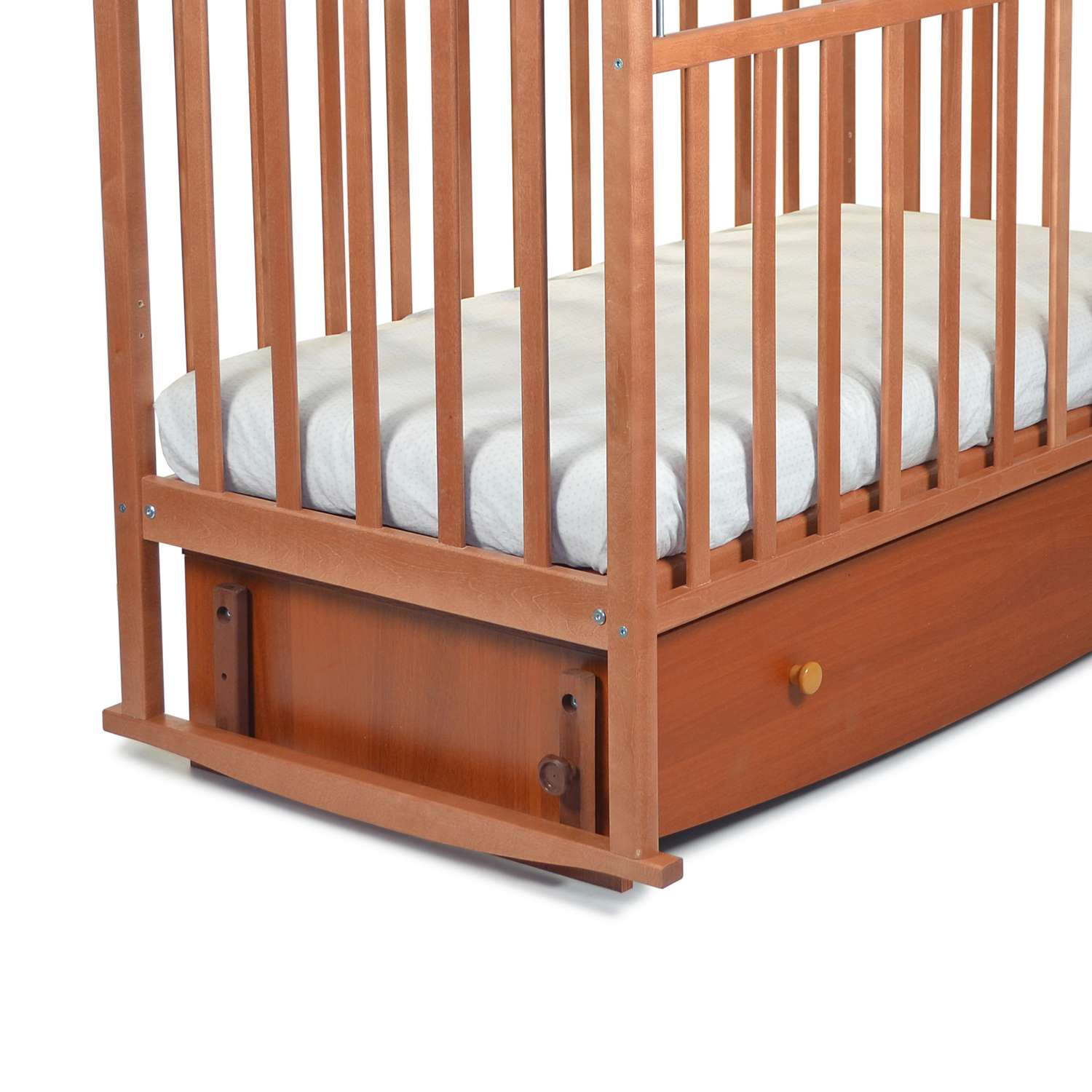 Детская кроватка СКВ Митенька прямоугольная, поперечный маятник (орех) - фото 3