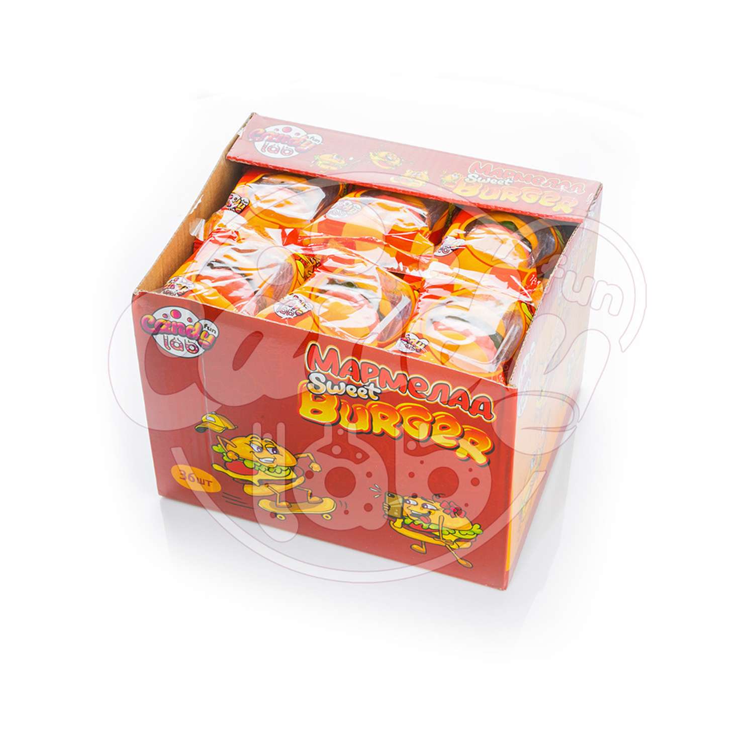 Мармелад жевательный Fun Candy Lab Sweet BURGER 36 шт по 18 гр - фото 3