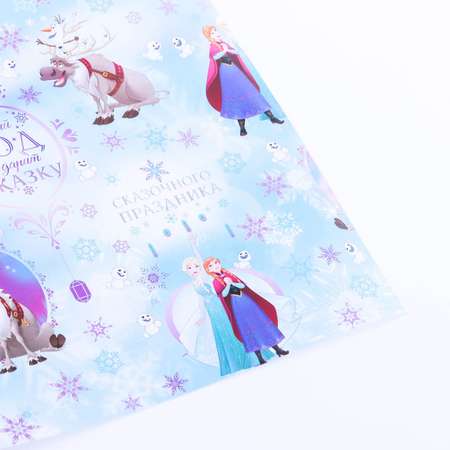 Бумага упаковочная Disney глянцевая Новый год дарит сказку Холодное сердце Disney