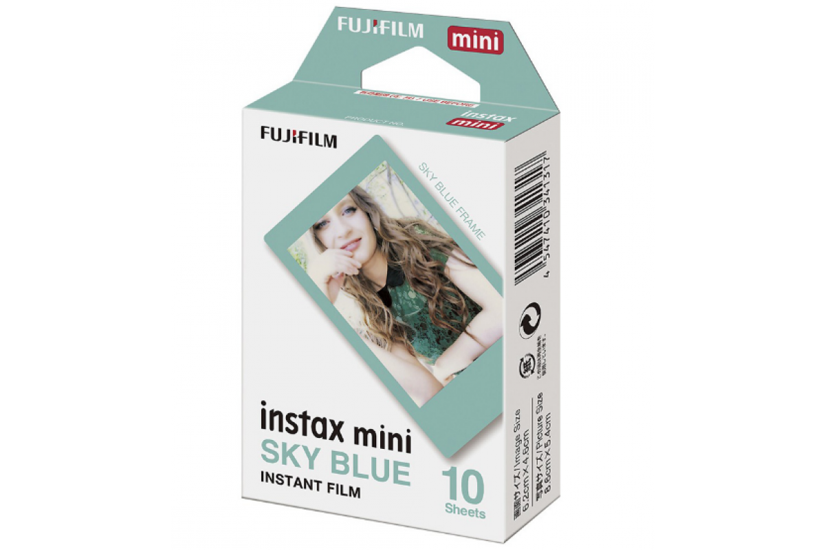 Картридж для камеры FUJIFILM Colorfilm Instax Mini Sky Blue голубая рамка 10 снимков - фото 1