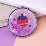 Зеркало карманное iLikeGift Fuit strawberry purple с увеличением