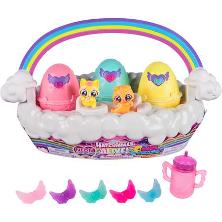 Игровой набор Hatchimals Неоновая Радужная Корзина