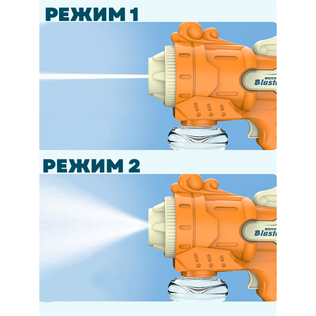 Электрический водный пистолет BAZUMI на аккумуляторе Li-ion ПЕРЕЗАРЯЖАЕМЫЙ дальность - до 10 метров 2 режима подарок