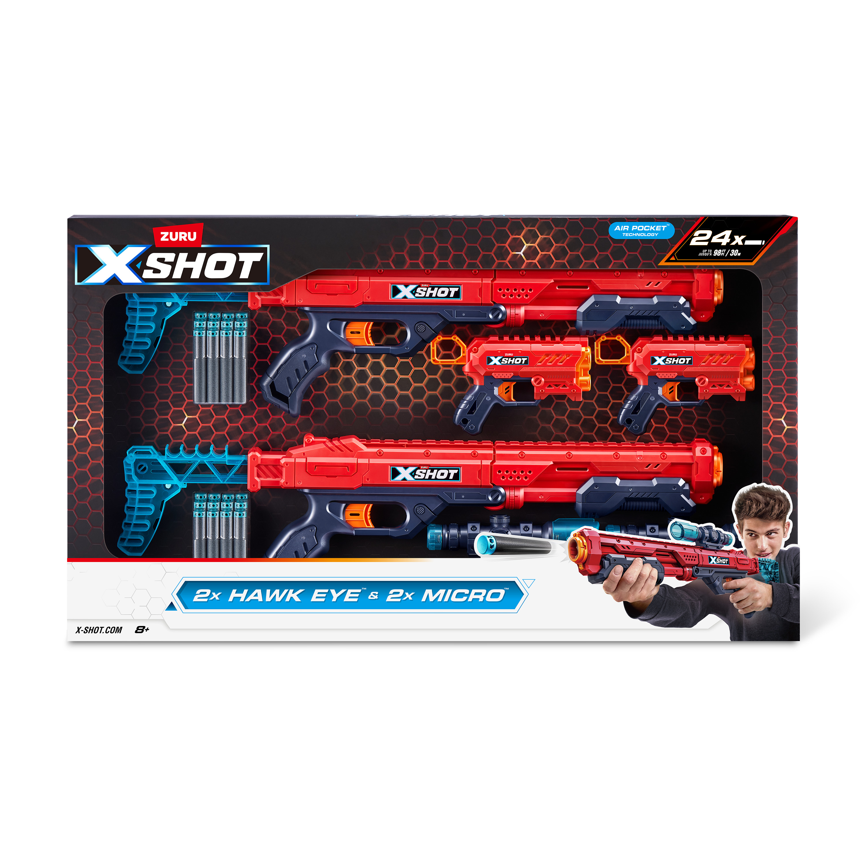 Игровой набор для стрельбы Zuru X-SHOT  EXCEL Комбо 4 бластера в комплекте - фото 9