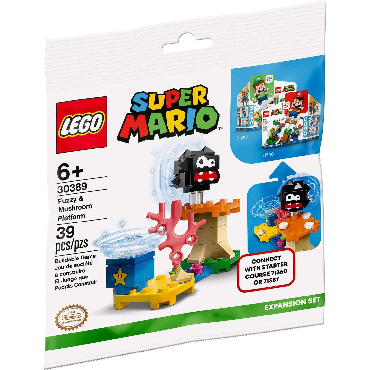 Конструктор LEGO Super Mario Лохматик и гриб-платформа 30389 - фото 1