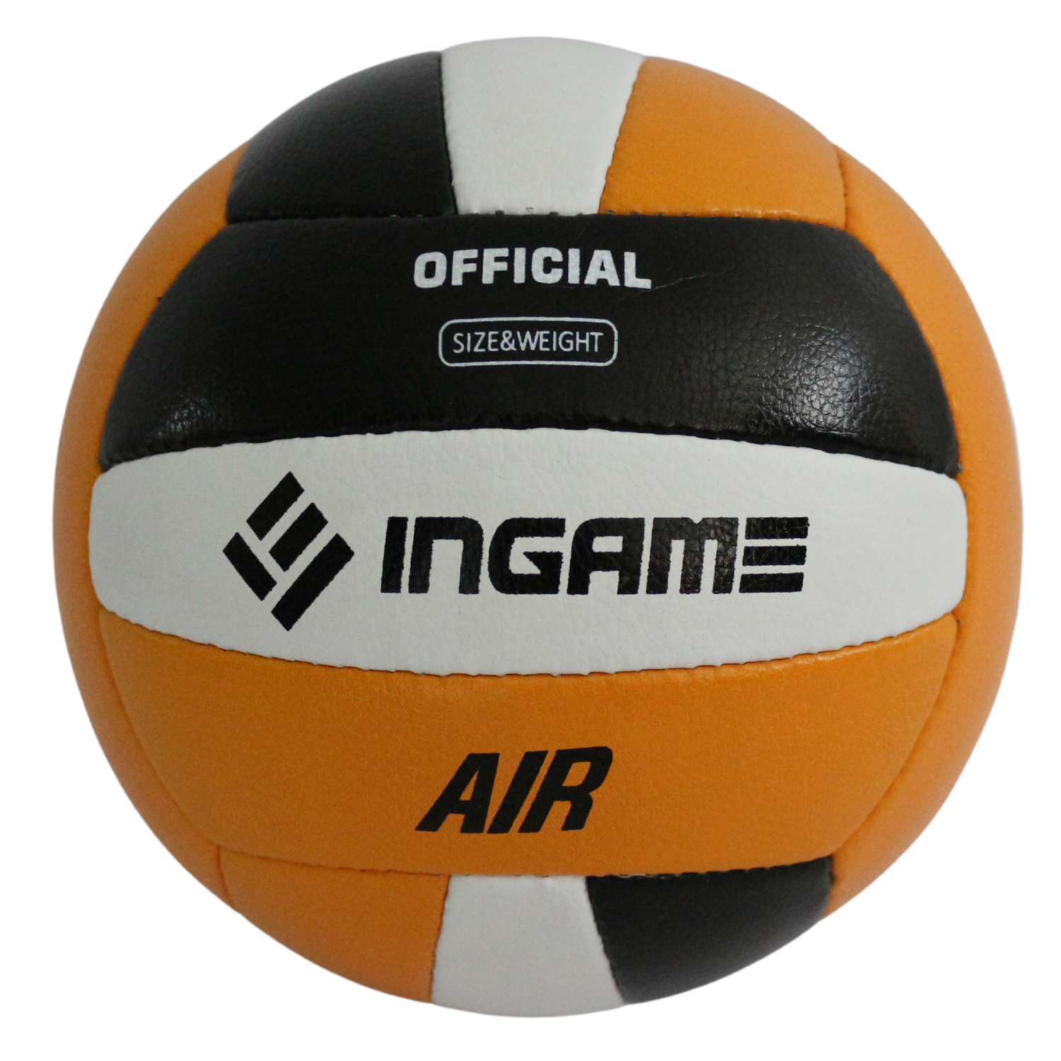 Мяч волейбольный InGame AIR черно-оранжевый - фото 1