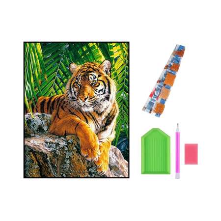 Алмазная мозаика Seichi Тигр 50х65 см