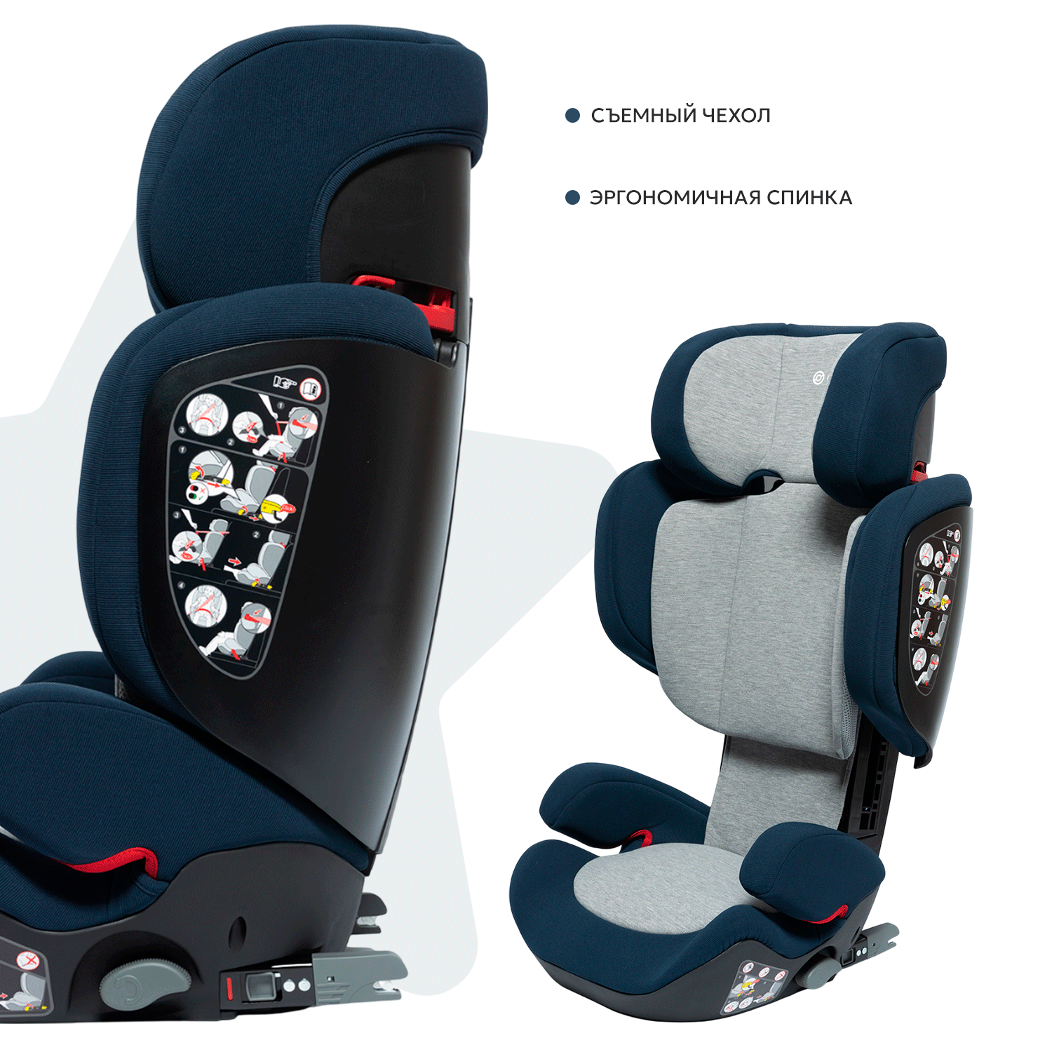 Автокресло Olsson Aurora Fix Sport Bluberry Isofix 2/3 (15-36 кг) - фото 2