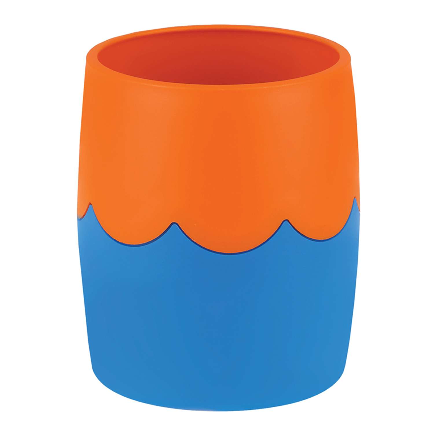 Подставка-стакан МУЛЬТИ-ПУЛЬТИ пластик круглый двухцветный сине-оранжевый - фото 1