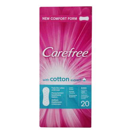 Ежедневные прокладки Carefree Cotton Экстракт хлопка 20шт