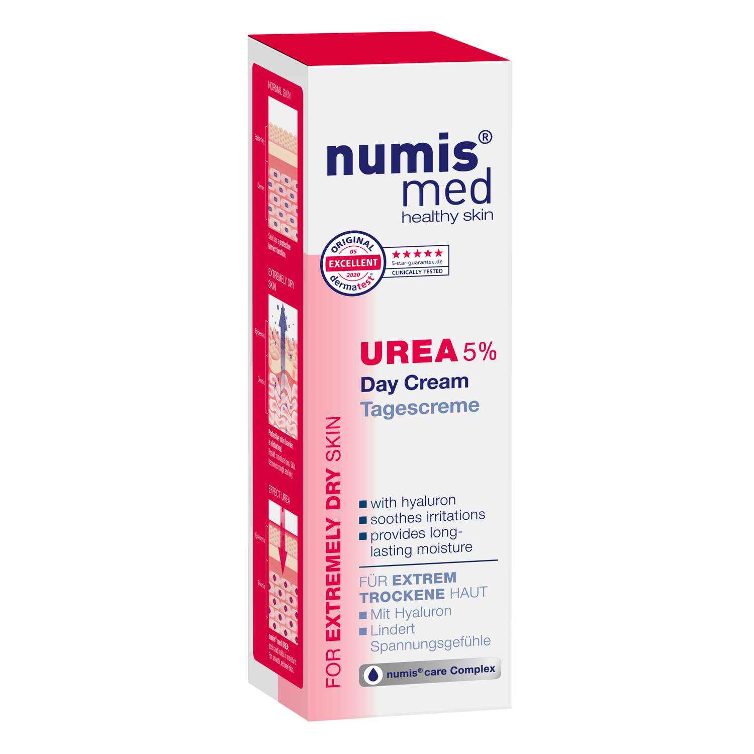 Крем дневной для лица numis® med с 5% мочевиной и гиалуроновой кислотой для очень сухой кожи - фото 2