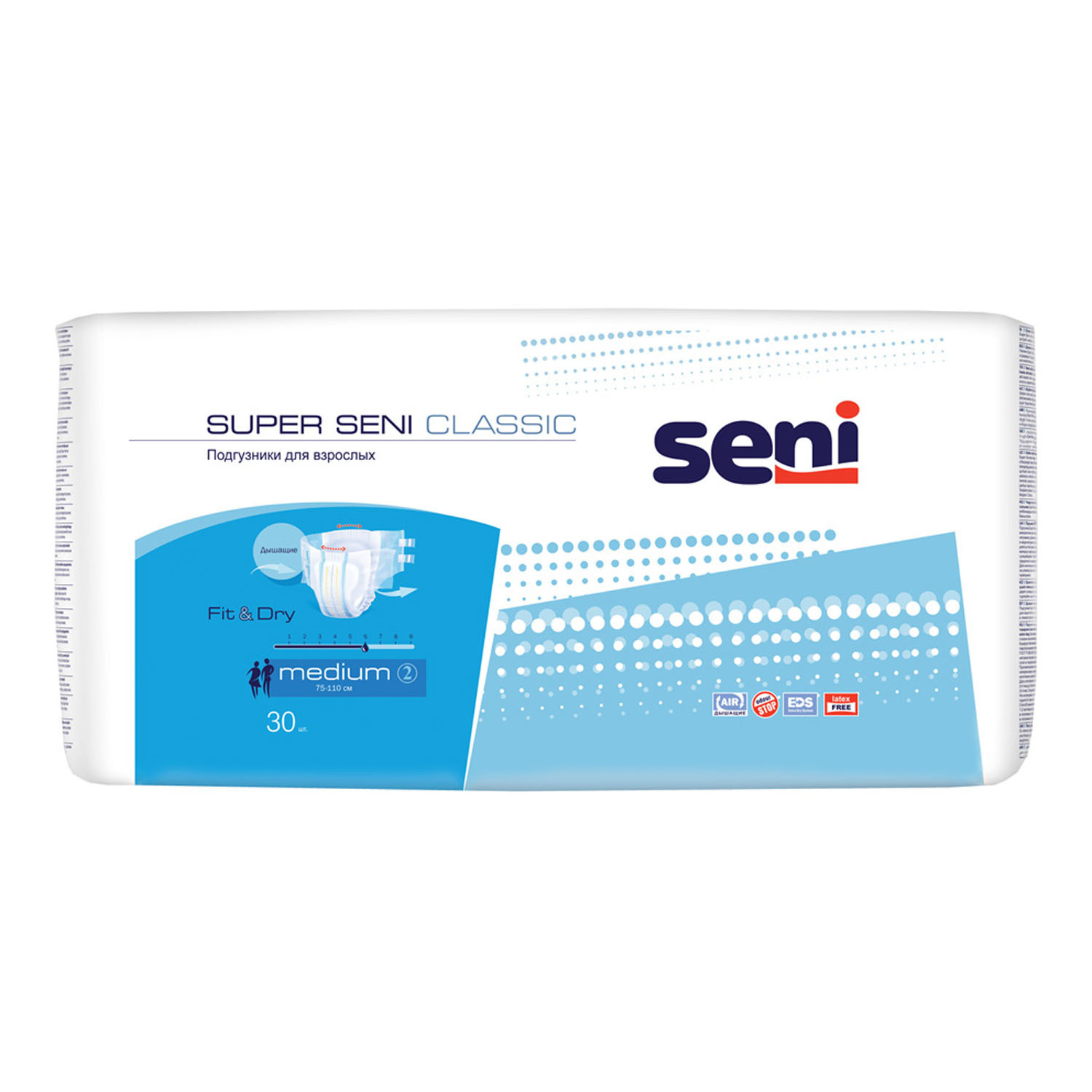 Подгузники для взрослых Seni Super Classic Medium 30шт - фото 1