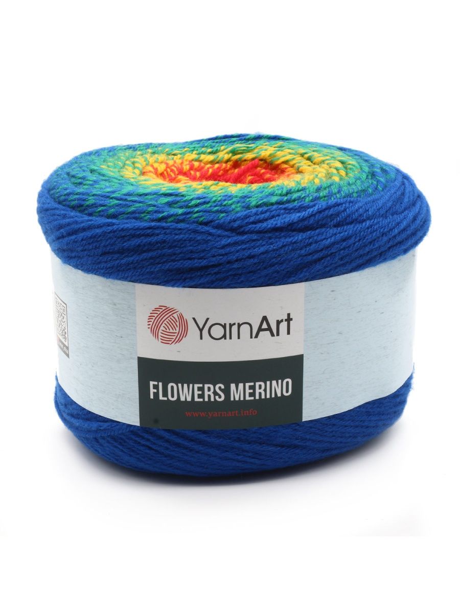 Пряжа YarnArt Flowers Merino полушерстяная 225 г 590 м 535 секционный 2 мотка - фото 7