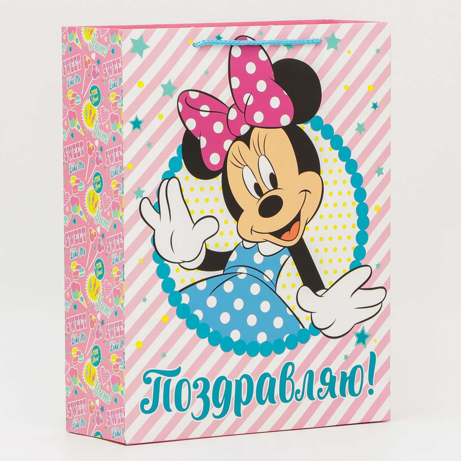 Пакет подарочный Disney «Поздравляю!» Минни Маус - фото 2