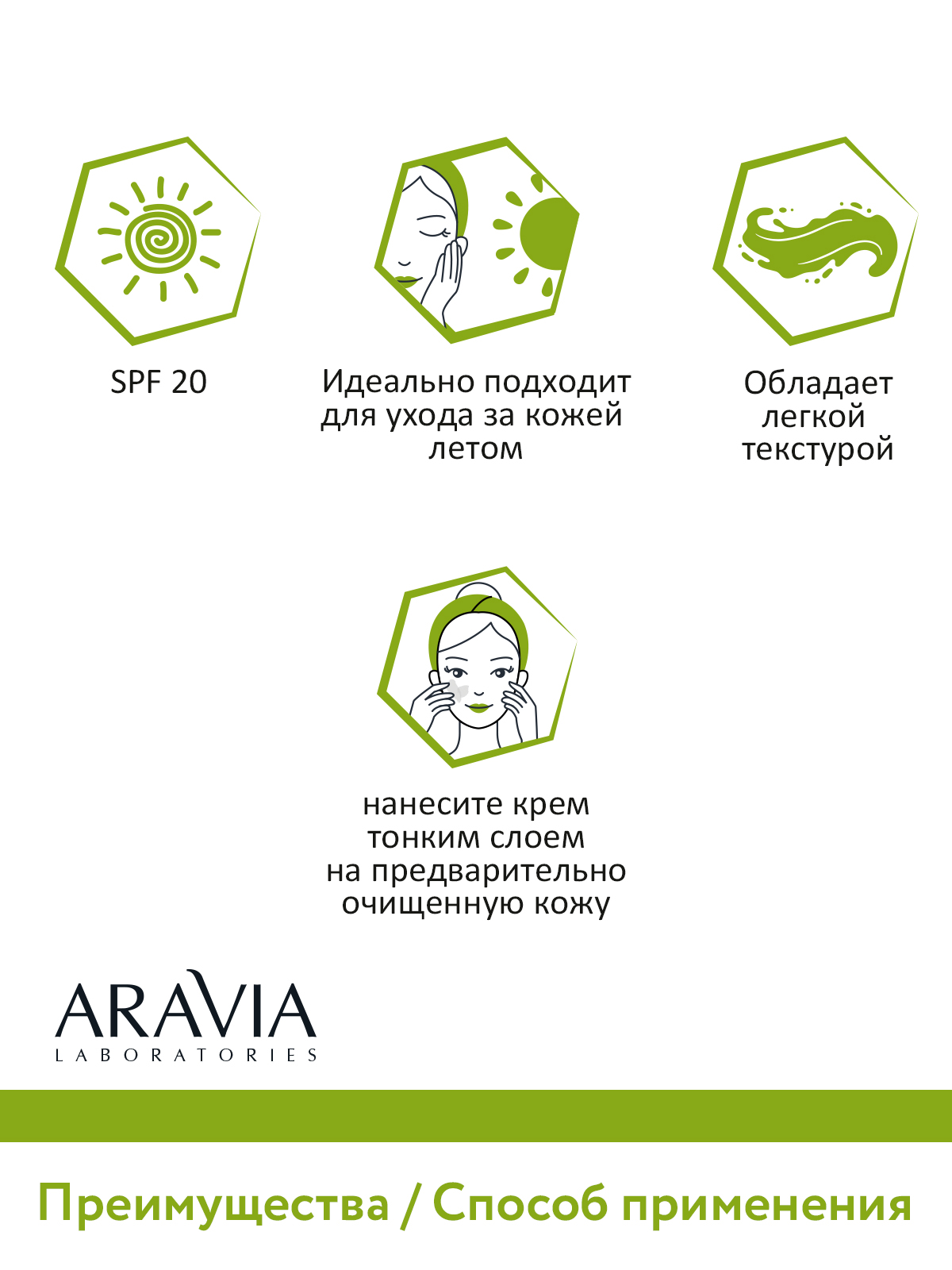 Крем для лица ARAVIA Laboratories Успокаивающий крем с ниацинамидом SPF 20 100 мл - фото 4