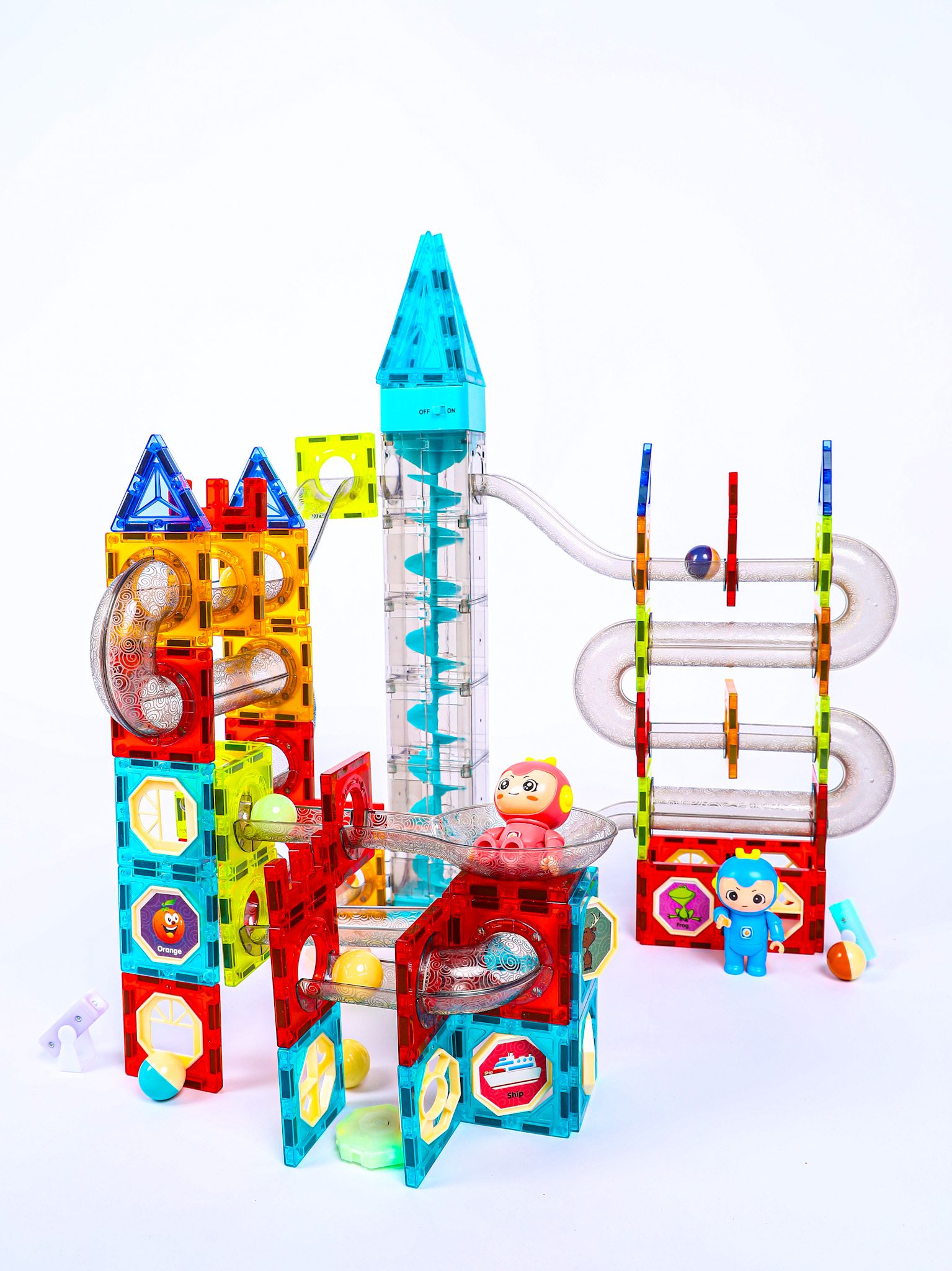 Магнитный конструктор Play Cool детский светящийся развивающий 167 деталей - фото 10