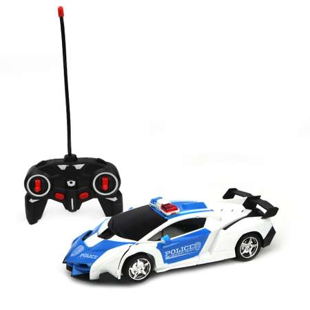 Игрушка ND PLAY Машинка на пульте управления Робот Трансформер Полиция 310104
