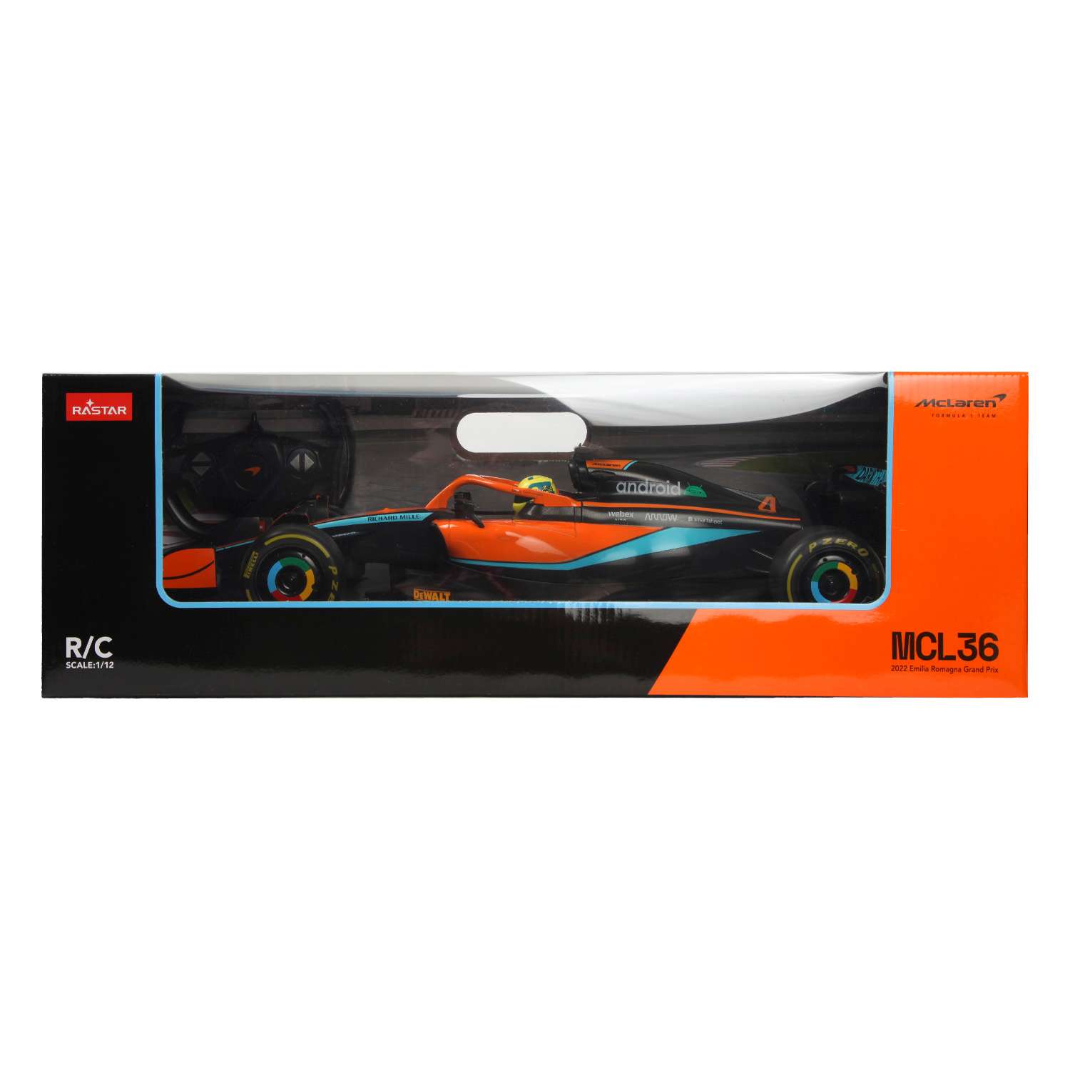 Машина Rastar РУ 1:12 McLaren F1 MCL36 Оранжевая 99800 - фото 3