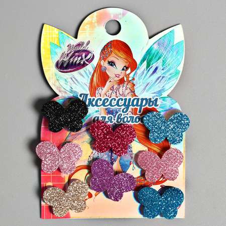 Заколки для волос WINX Липучки бабочки 8 штук Winx