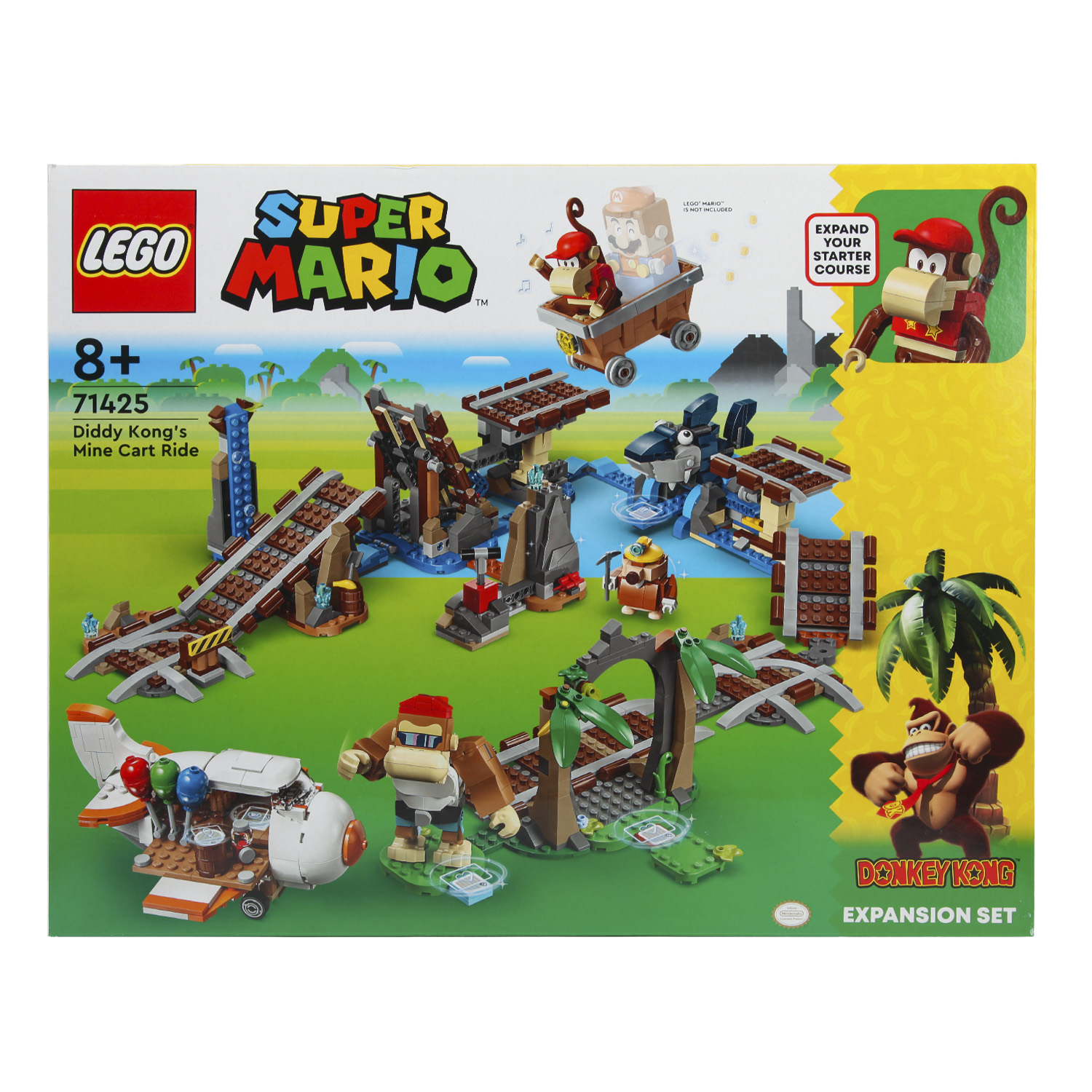 Конструктор LEGO Super Mario Diddy Kong's Mine Cart Ride Expansion Set 71425 - фото 6