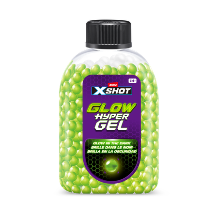 Игровой набор для стрельбы Zuru XSHOT  Hypergel glow in the dark Бластер Найтмер + 10000 светящихся гелевых шарика