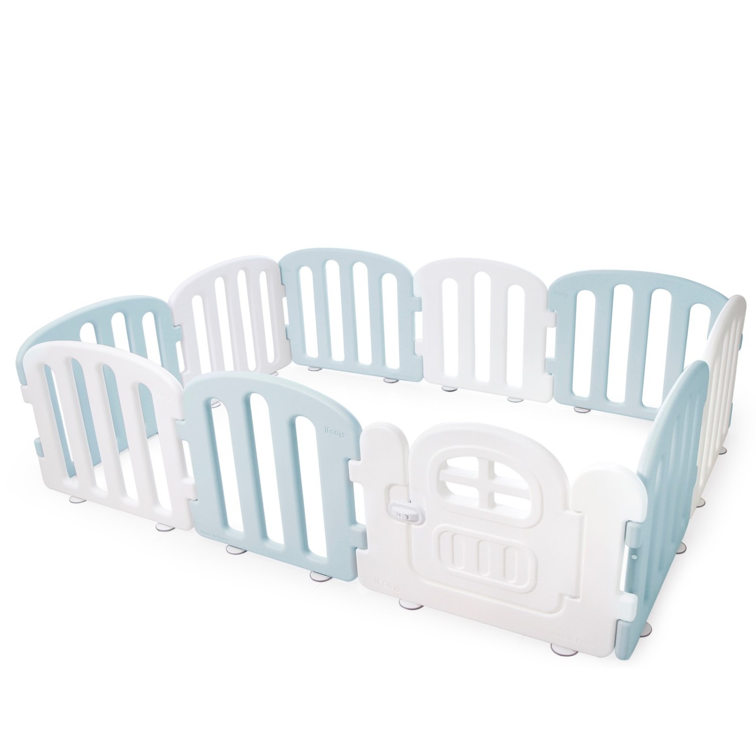 Детский манеж Ifam First Baby Room белый - голубой IF-137-1-FBR-WCB10D - фото 1