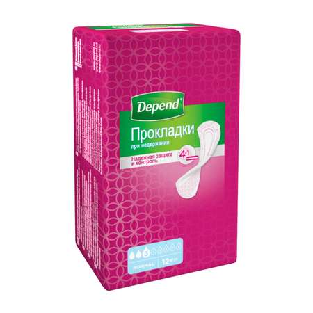 Прокладки Depend Normal для женщин 12шт