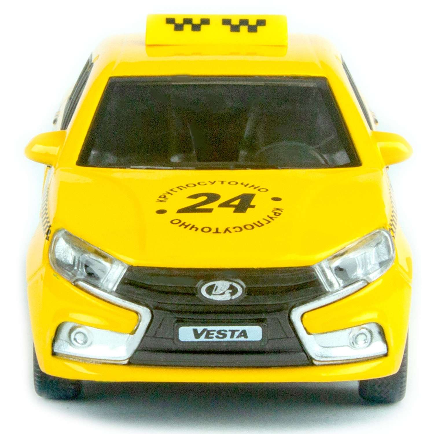 Машинка AUTOGRAND LADA VESTA такси металлическая с инерционным механизмом 11 см 68335 - фото 1