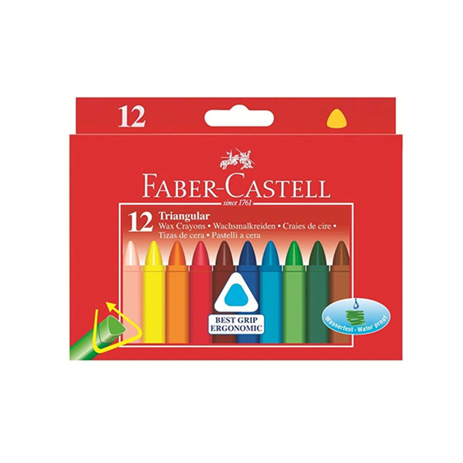 Мелки восковые Faber Castell 12цветов 120010 - фото 1