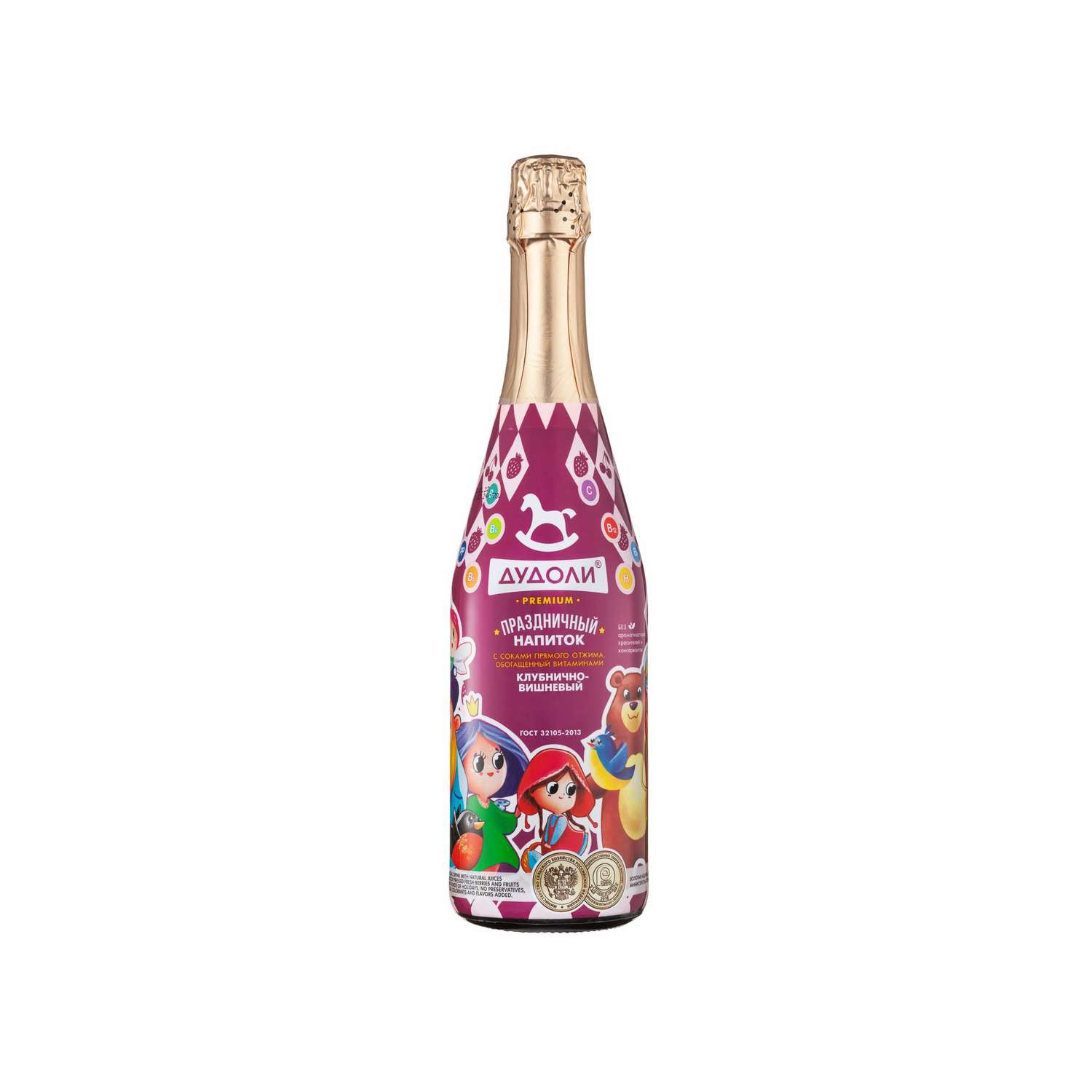Напиток безалкогольный Absolute Nature фруктово-ягодный Дудоли Клубнично-вишневый 0.75 л - фото 1