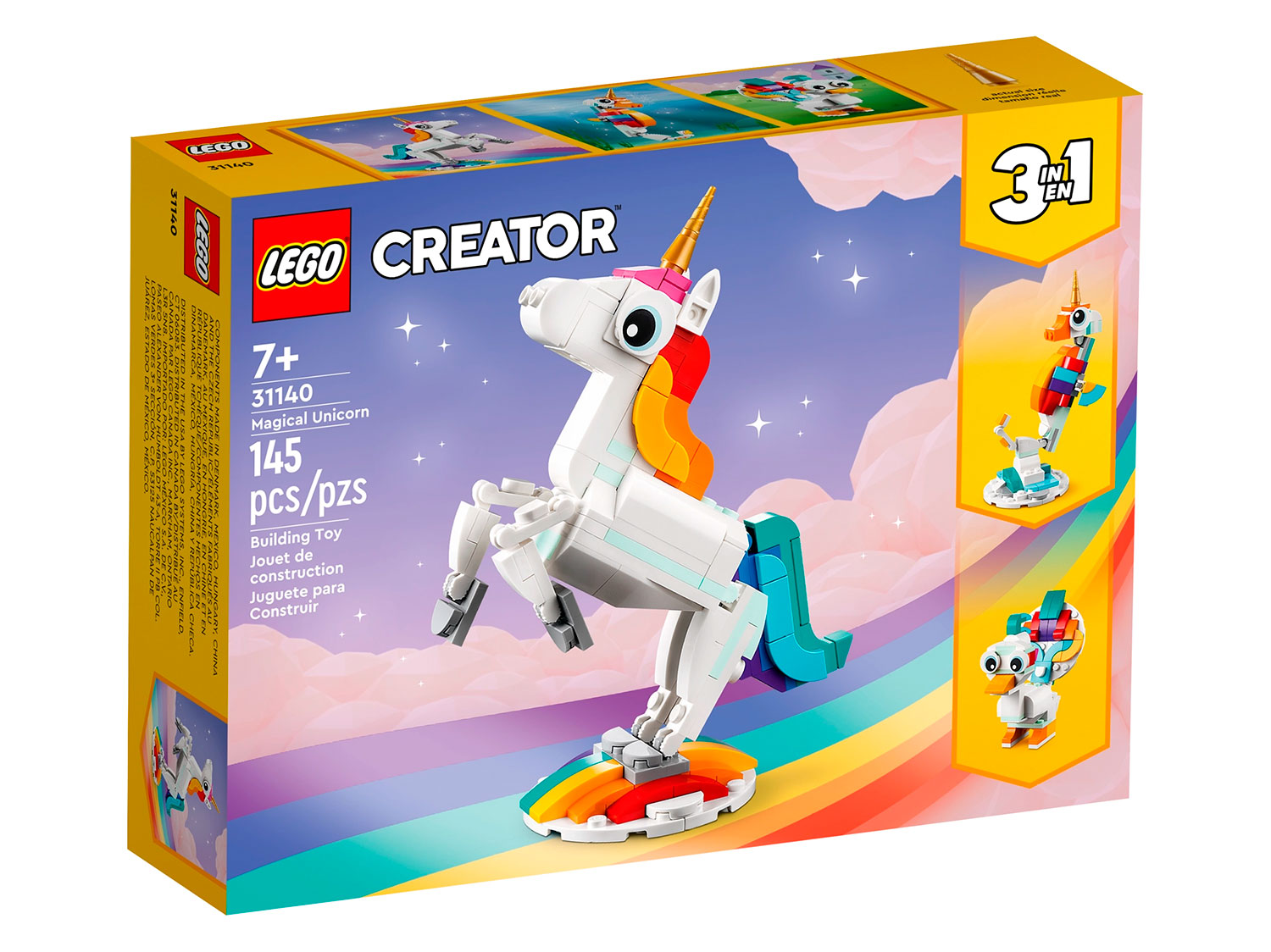 Конструктор детский LEGO Creator 3-in-1 Волшебный единорог 31140 - фото 1