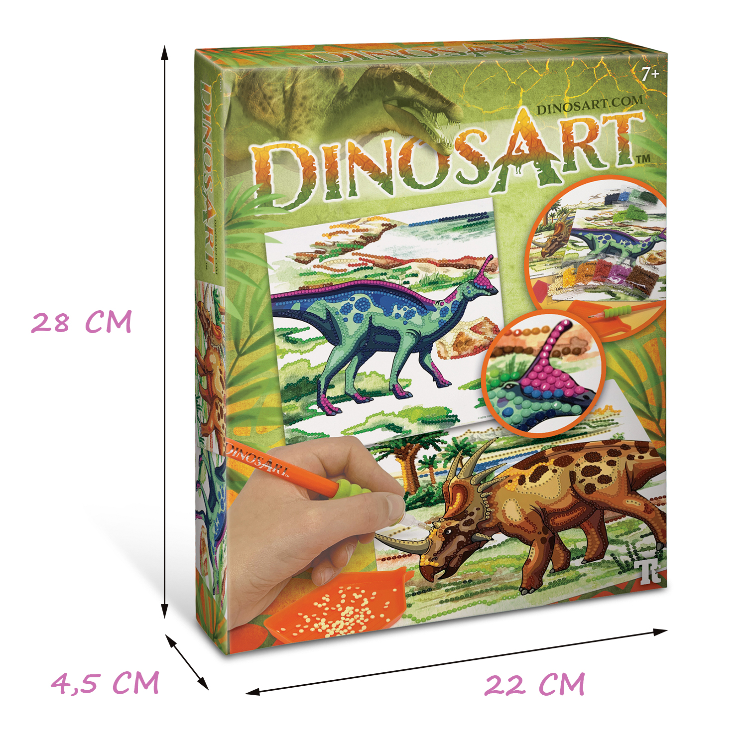 Картина по номерам DinosArt из страз с двумя заготовками для поделок - фото 6