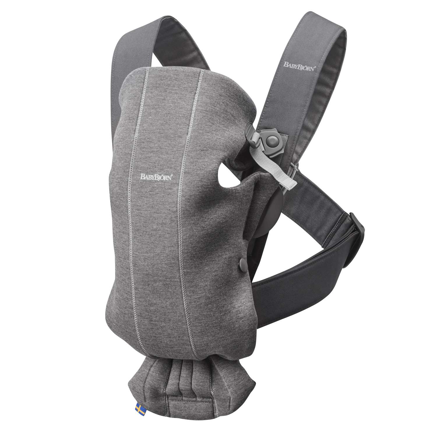 Рюкзак для переноски ребенка BabyBjorn Mini Cotton Jersey Темно-Серый - фото 1