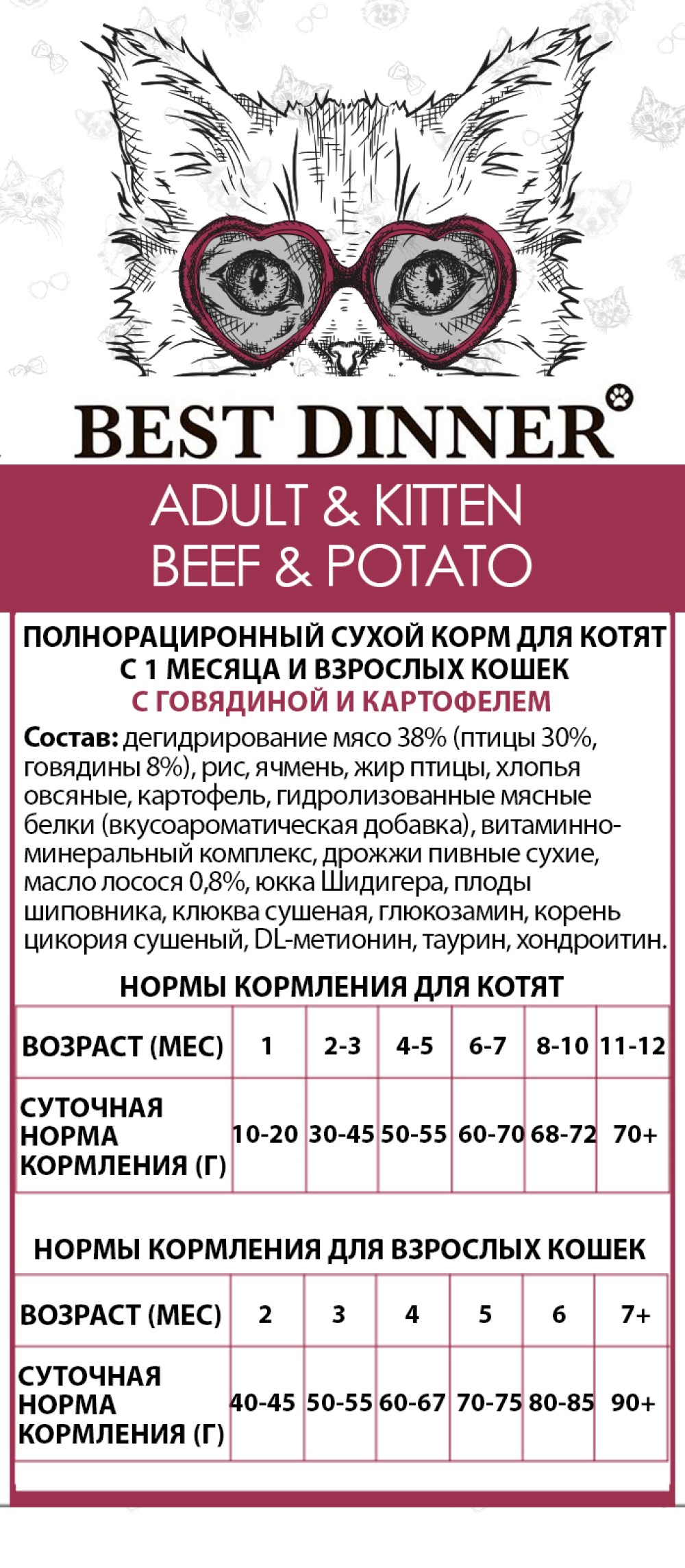 Сухой корм для кошек Best Dinner 0.4 кг (при чувствительном пищеварении) - фото 2