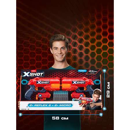 Набор игровой X-Shot Excel Reflex6 2шт +Micro 2шт 36707