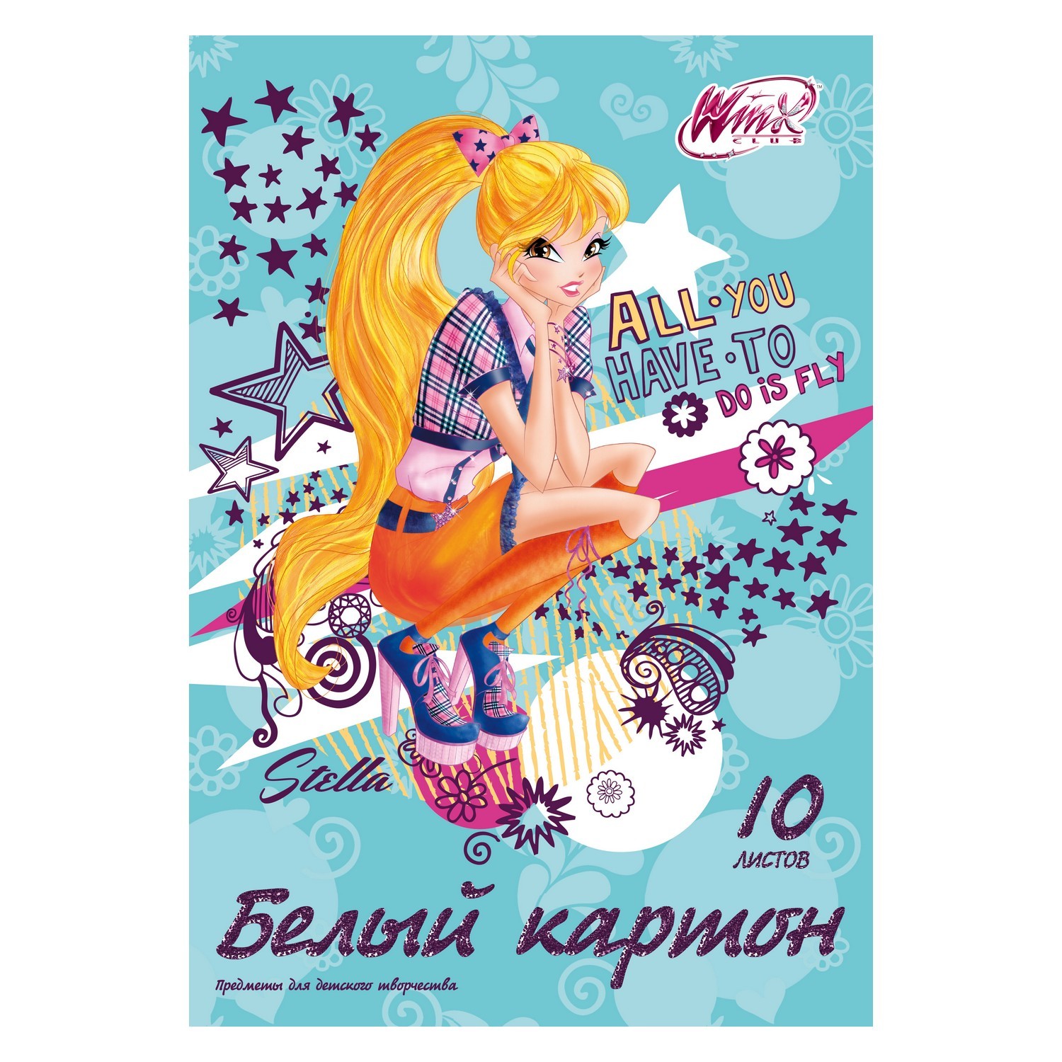 Картон Академия Холдинг белый 10 листов Winx - фото 2