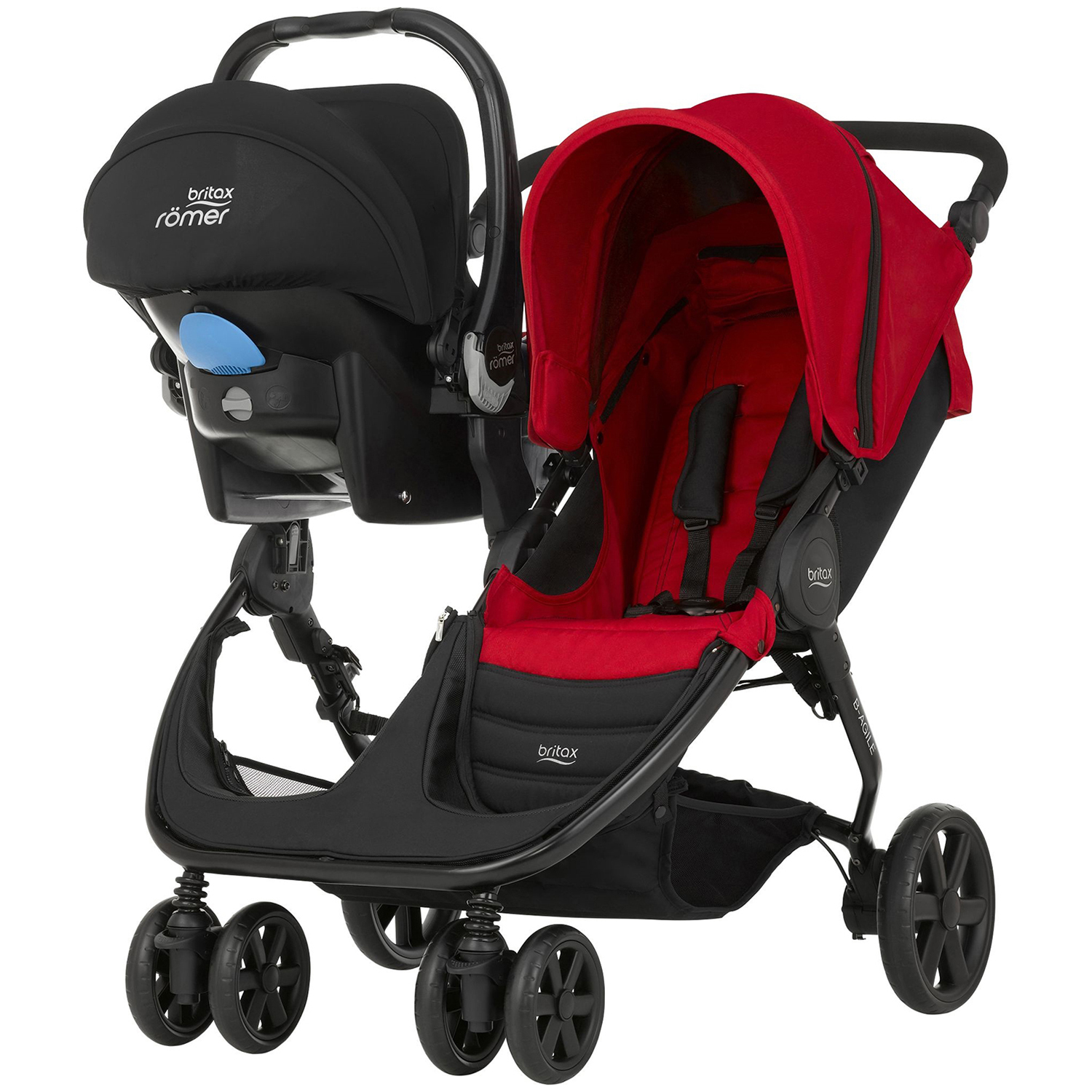 Коляска Britax B-Agile Double Steel Grey - фото 8