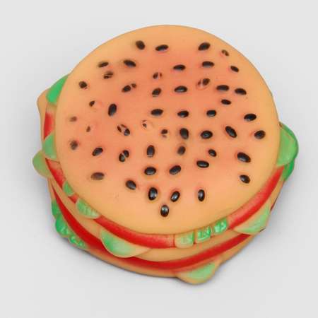 Игрушка Пижон пищащая «Гамбургер с салатом» для собак 9.5 см