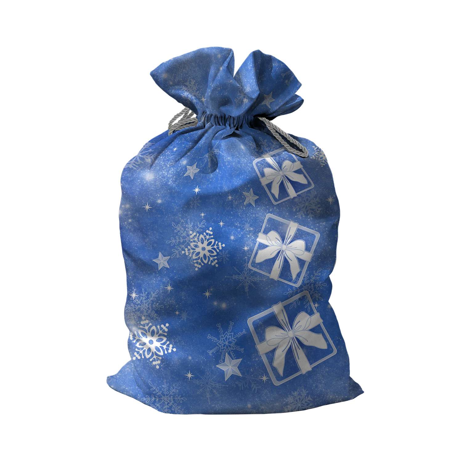 Мешок для подарков sfer.tex Деда Мороза 40х58 см синий - фото 1