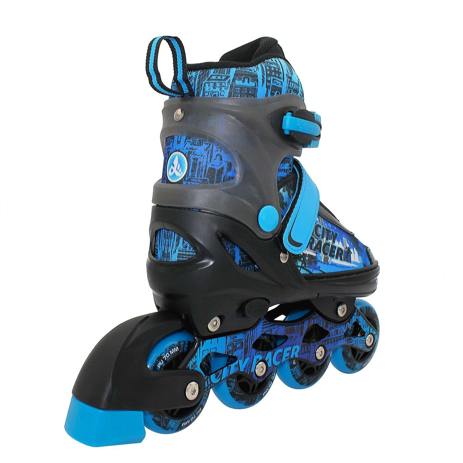 Набор роликовые коньки Sport Collection раздвижные Set City Racer Blue шлем и набор защиты в сумке размер XS 25-28 - фото 6