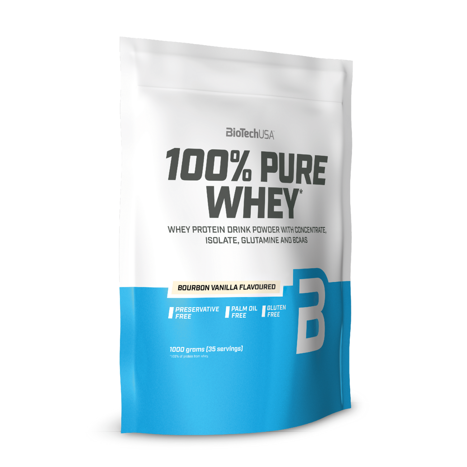 Протеин BiotechUSA 100% Pure Whey 1000 г. Бурбонская ваниль - фото 1