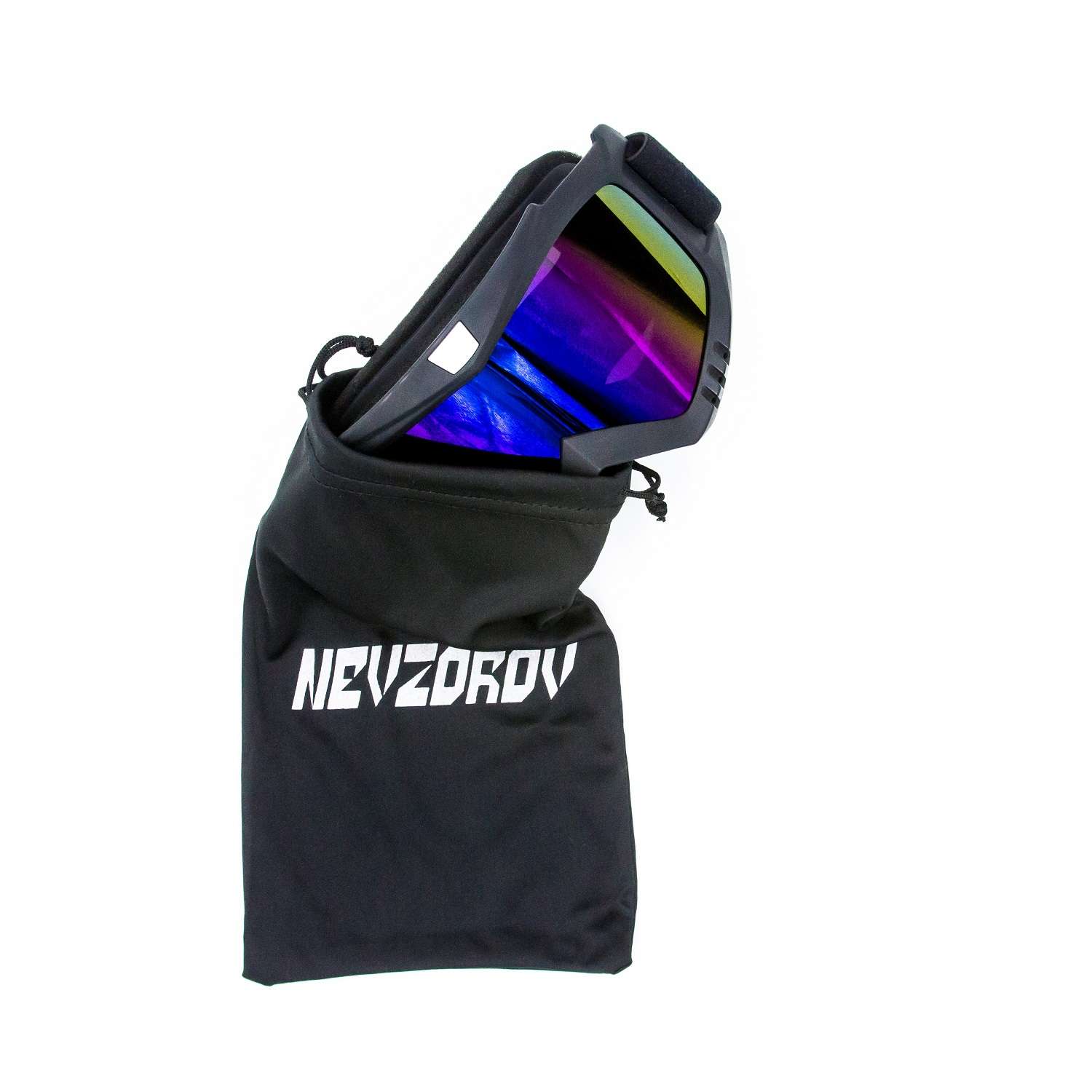 Очки горнолыжные NEVZOROV Pro оправа черная с цветной линзой - фото 4
