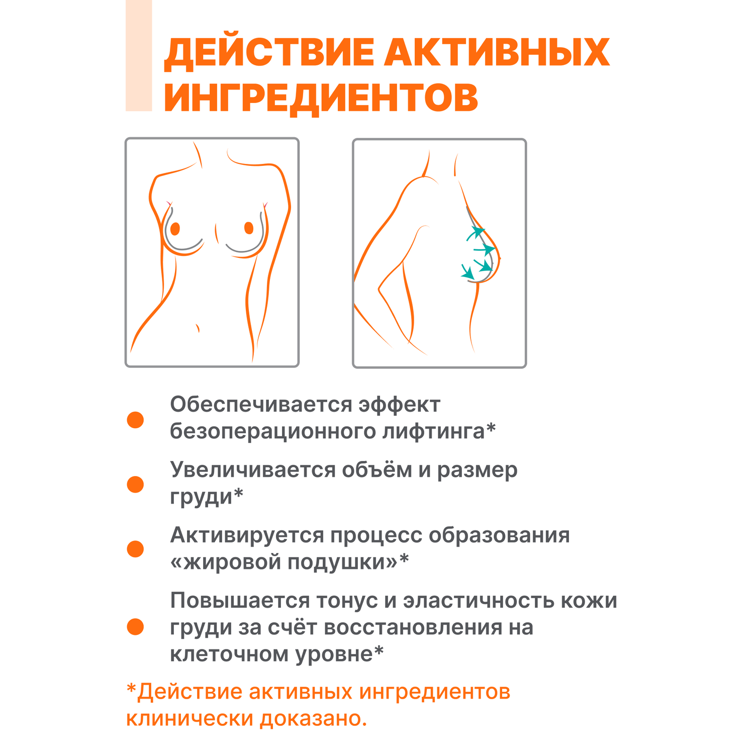 Сыворотка Лошадиная сила для увеличения объема груди подтяжки и упругости кожи груди после родов 100мл - фото 2